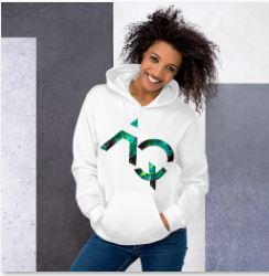 Hoodie for Girls-black, white, blue, pink, grey. Aquarius Star Sign. WickedYo.